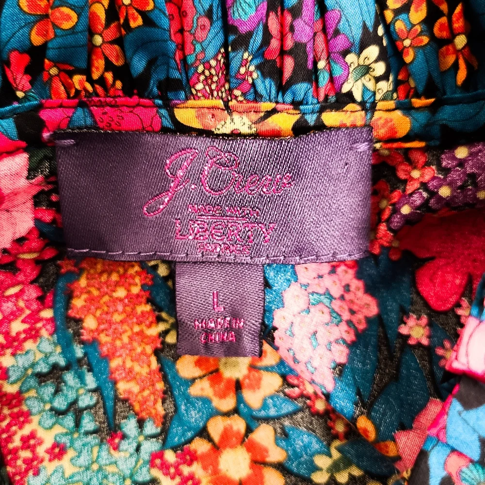 J. Crew x Liberty of London Art Fabric Floral Ruffle-Yoke Long-Sleeve Blouse - Picture 6 of 7